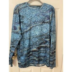 ReelFish Fishing Shirt Mens Sz XL Polyester Long Sleeve Athleisure Water